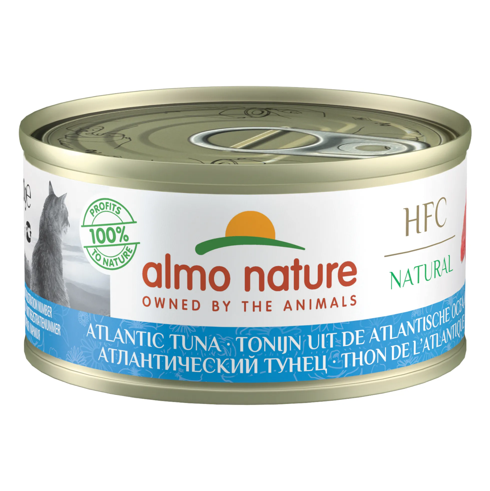 Almo Nature HFC 70 Natural Cibo per Gatti - Lattina - Tonno Atlantico