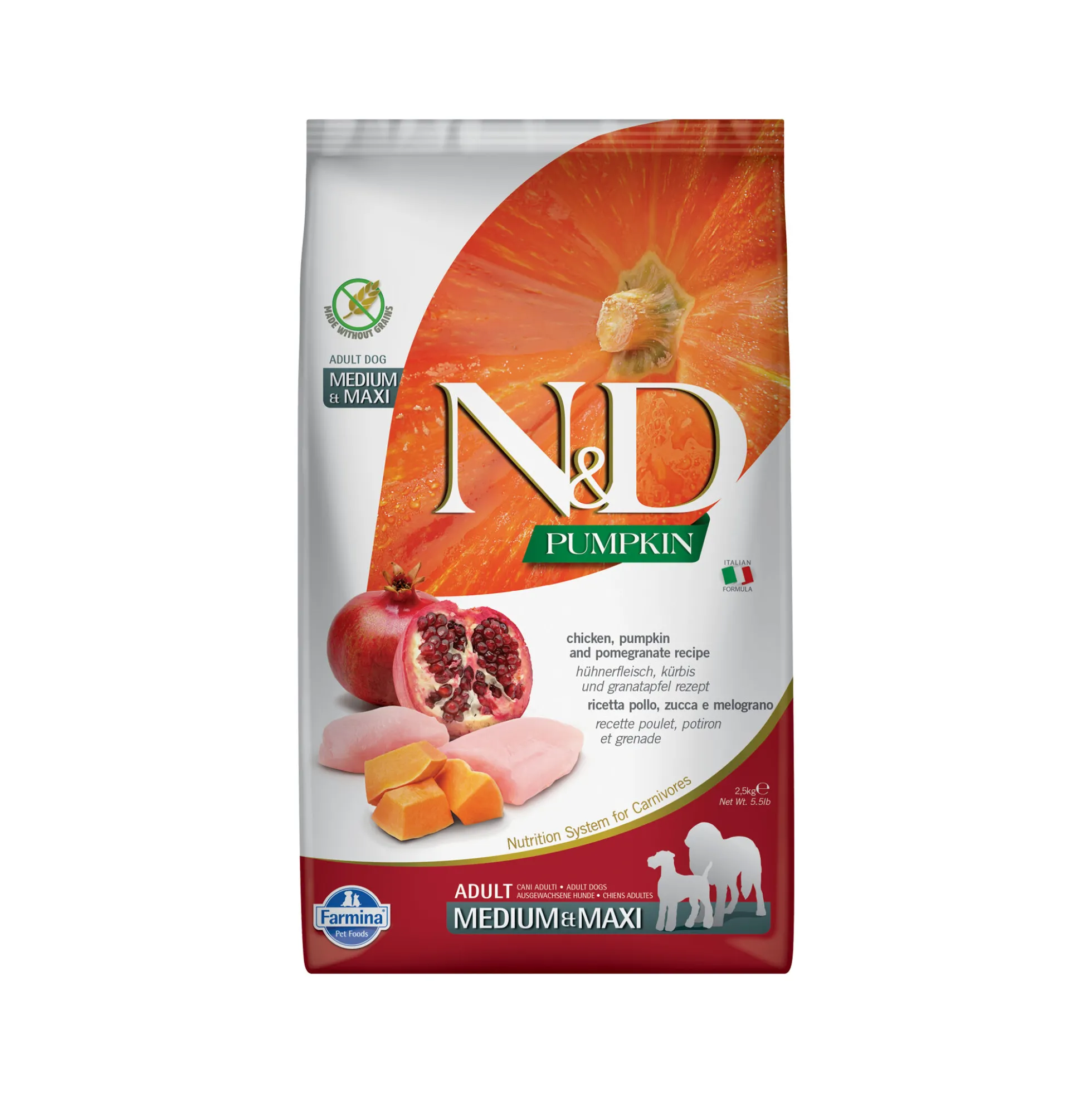 Farmina N&D Pumpkin Pollo e Melograno Cane Adulto Medium & Maxi