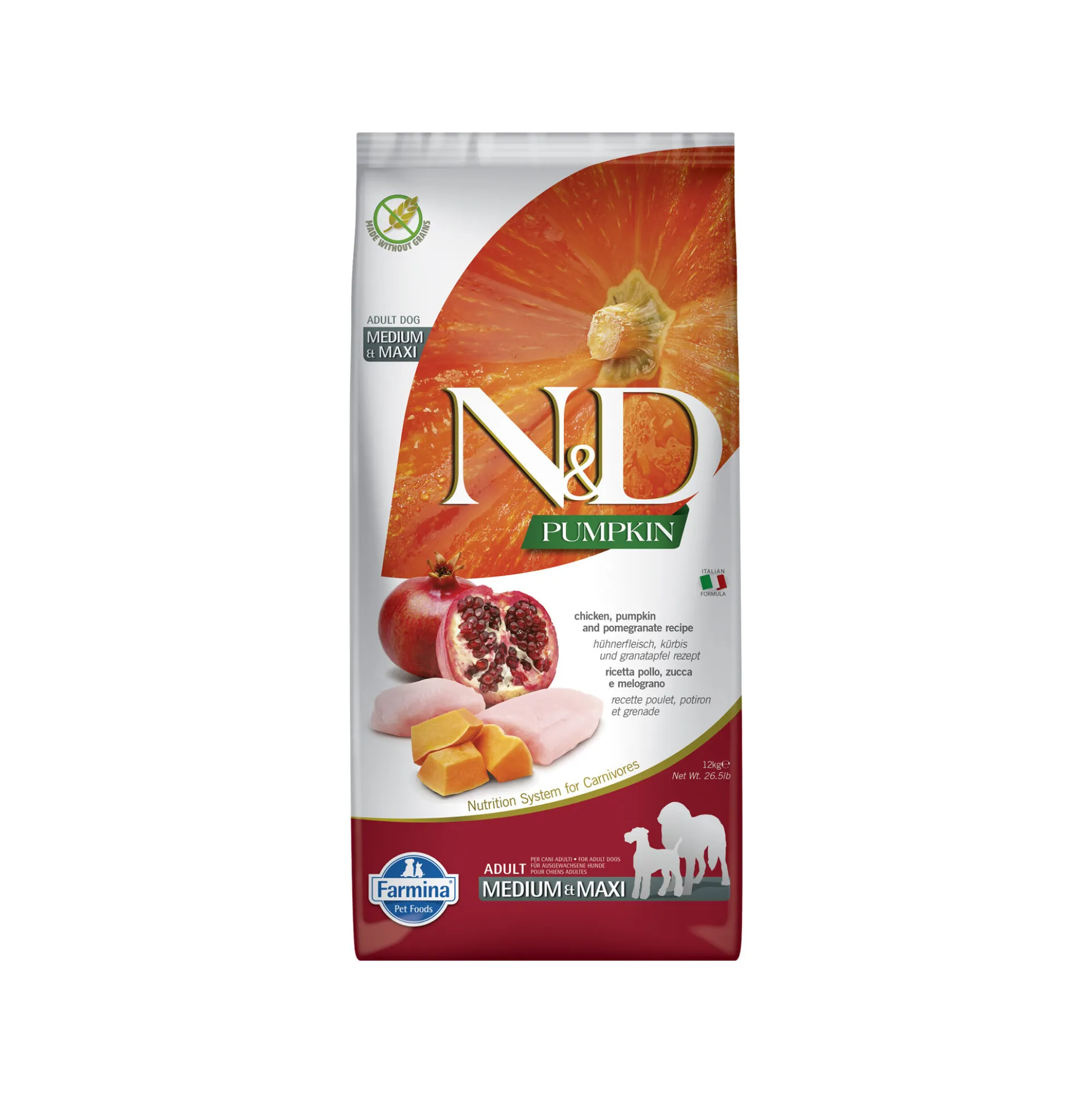 Farmina N&D Pumpkin Pollo e Melograno Cane Adulto Medium & Maxi