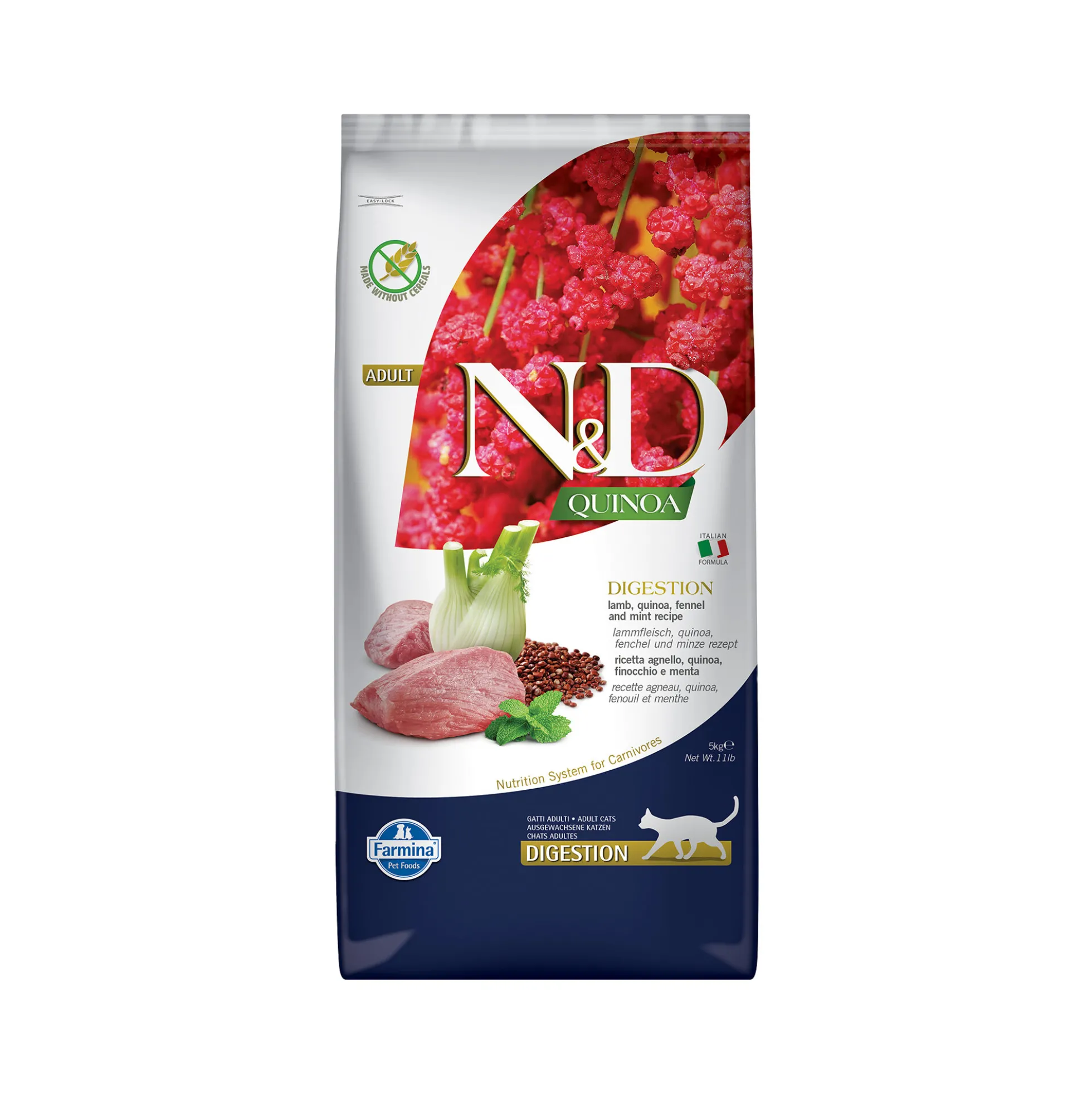 Farmina N&D Quinoa Digestion Adult Alimento per gatti - Agnello