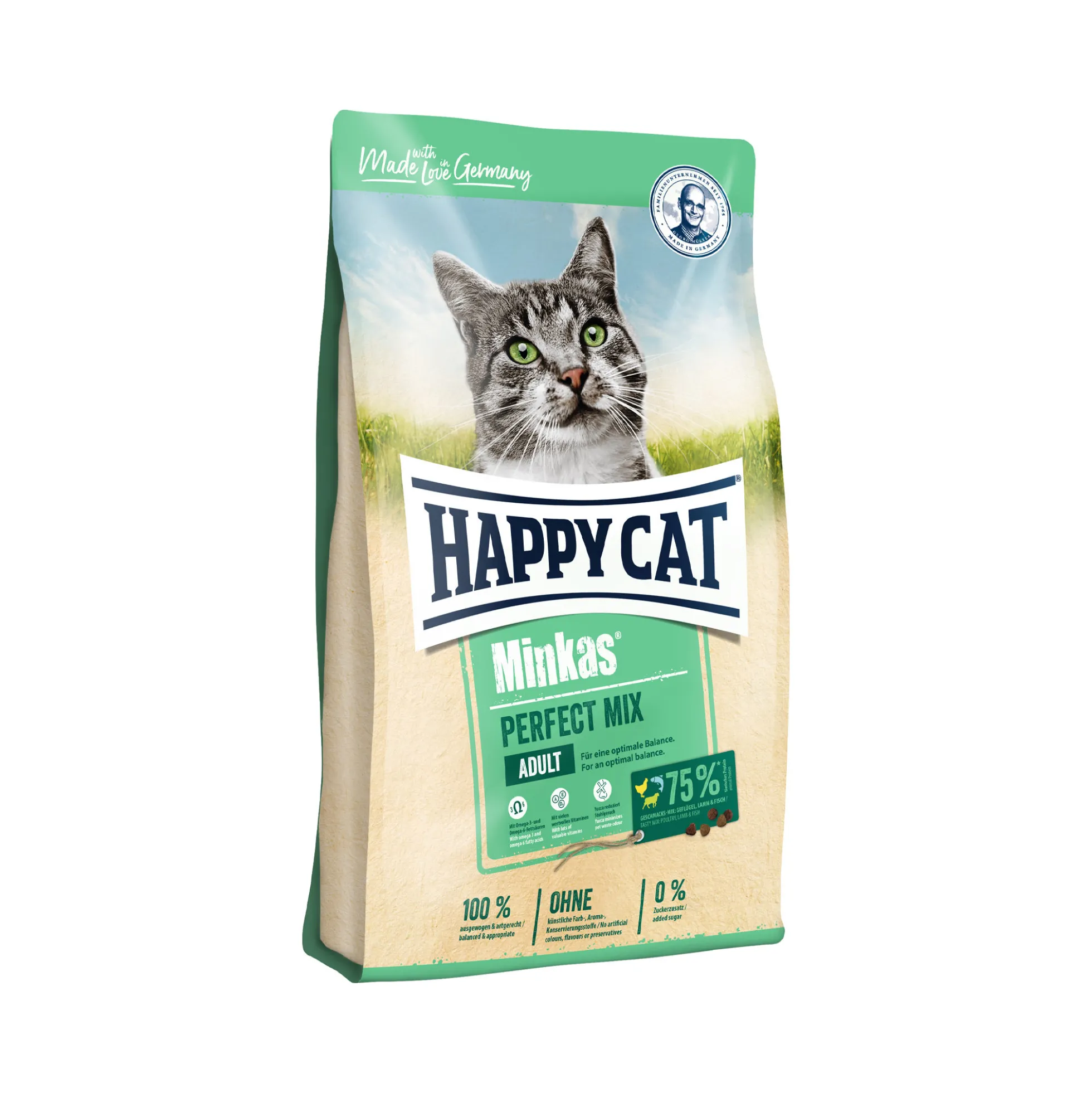 Happy Cat Perfect Mix Adult Pollame, Agnello e Pesce