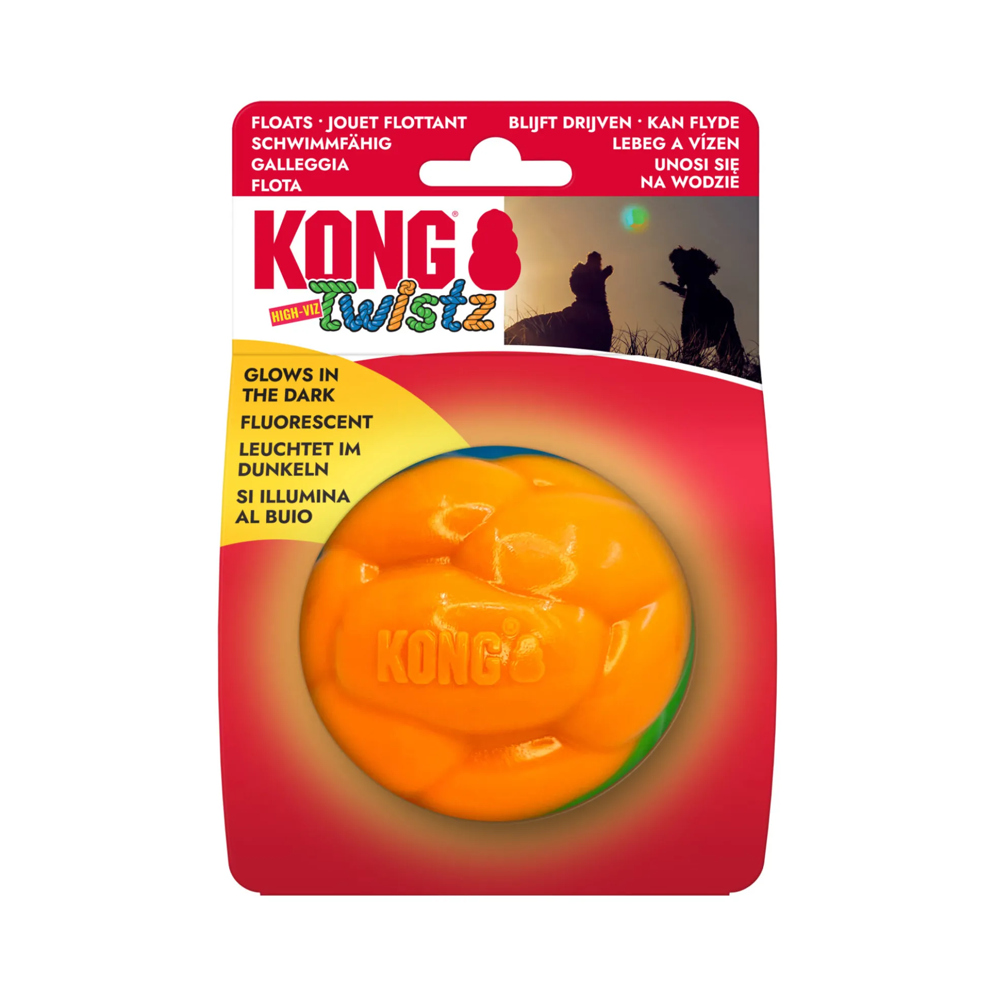 KONG Twistz High-Viz Ball