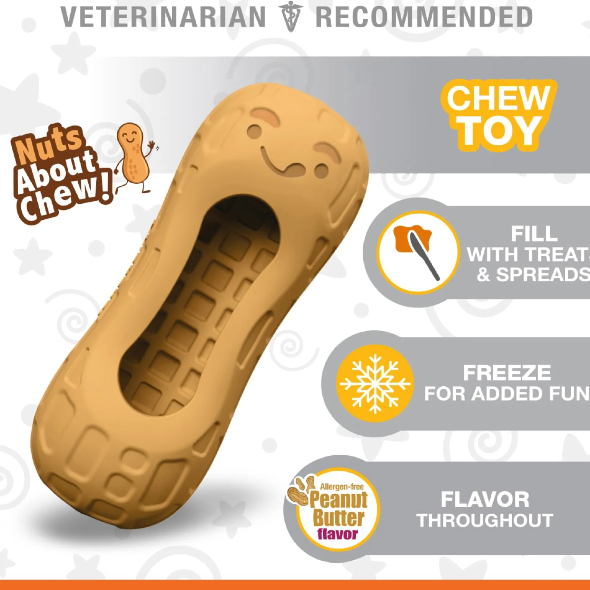 Nylabone Strong Chew Peanut Spread Toy