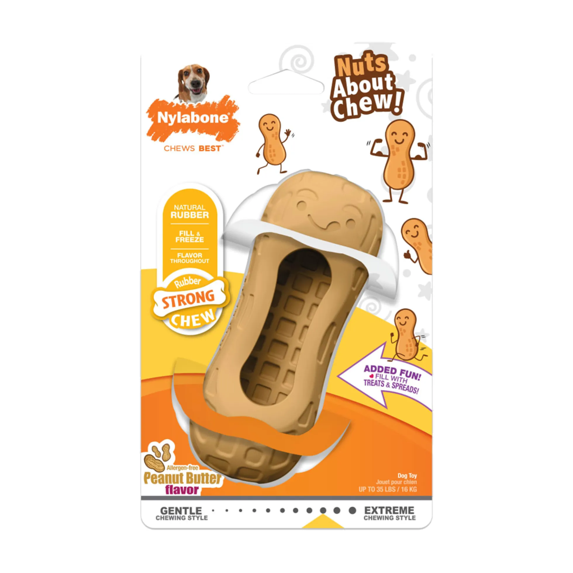 Nylabone Strong Chew Peanut Spread Toy