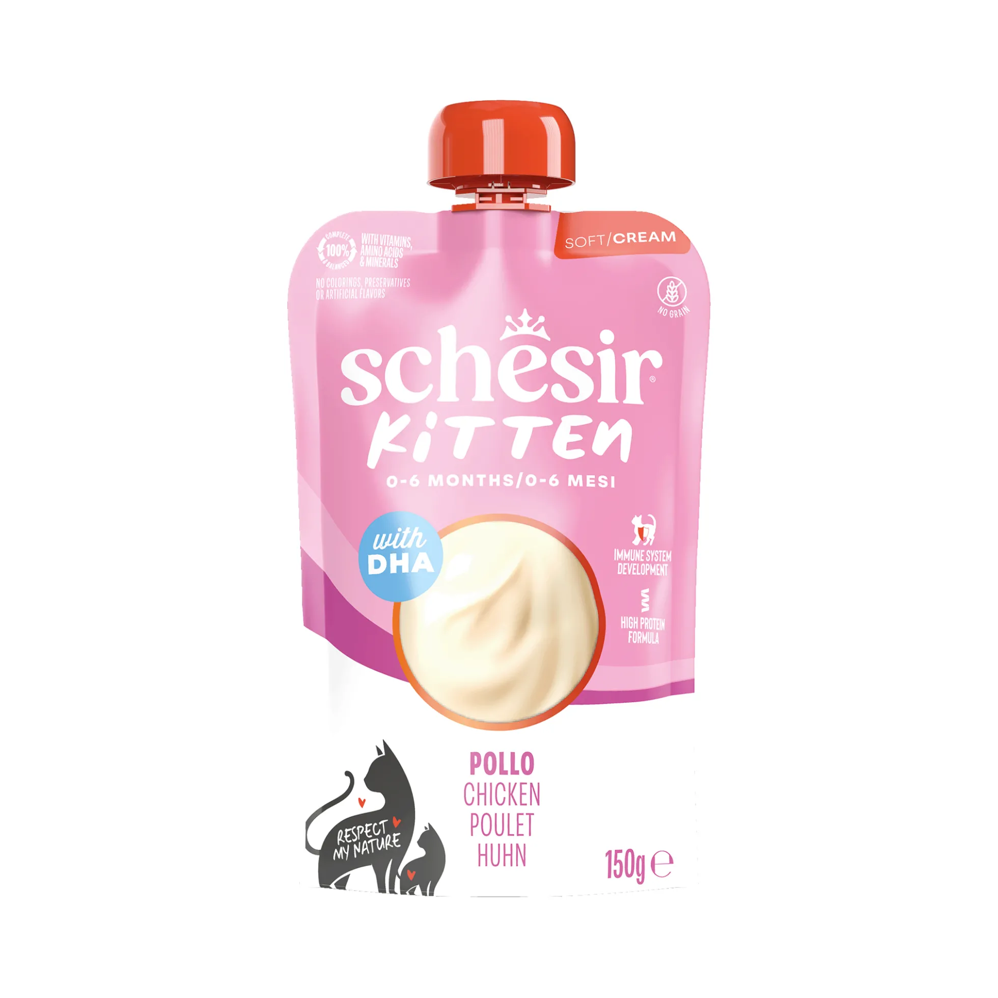 Schesir Kitten Pouch Cream