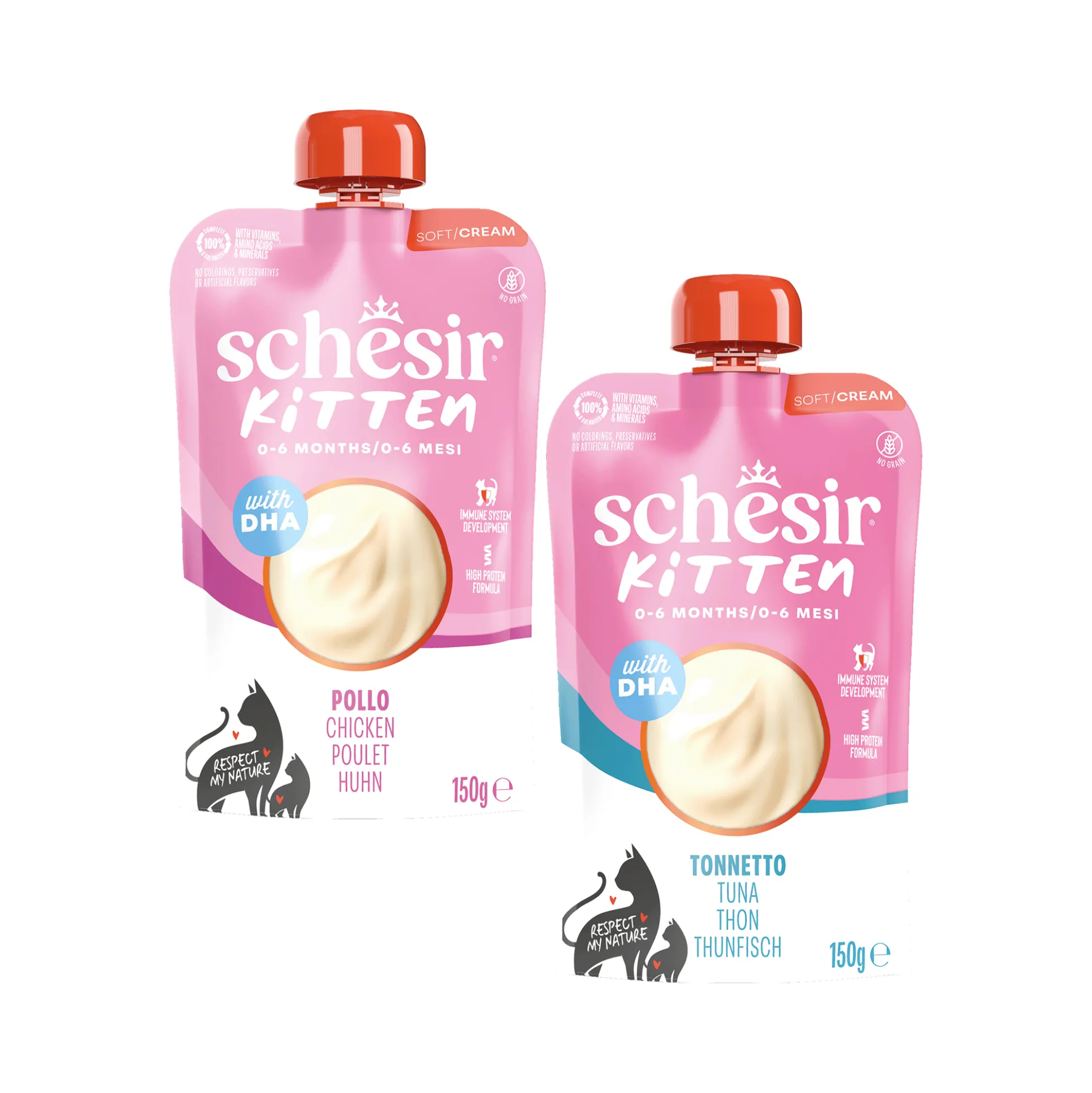 Schesir Kitten Pouch Cream