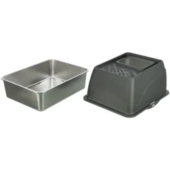 Trixie Lettiera in Acciaio Inox Niro Hop-In