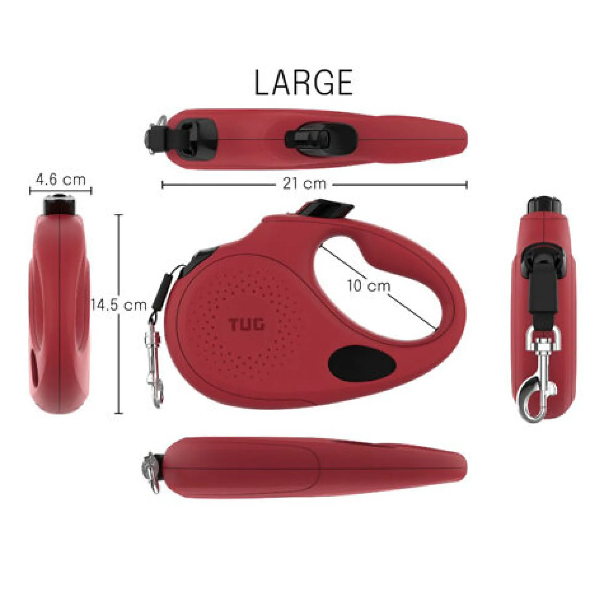 Tug Oval 360° Guinzaglio Retrattile con Dispenser