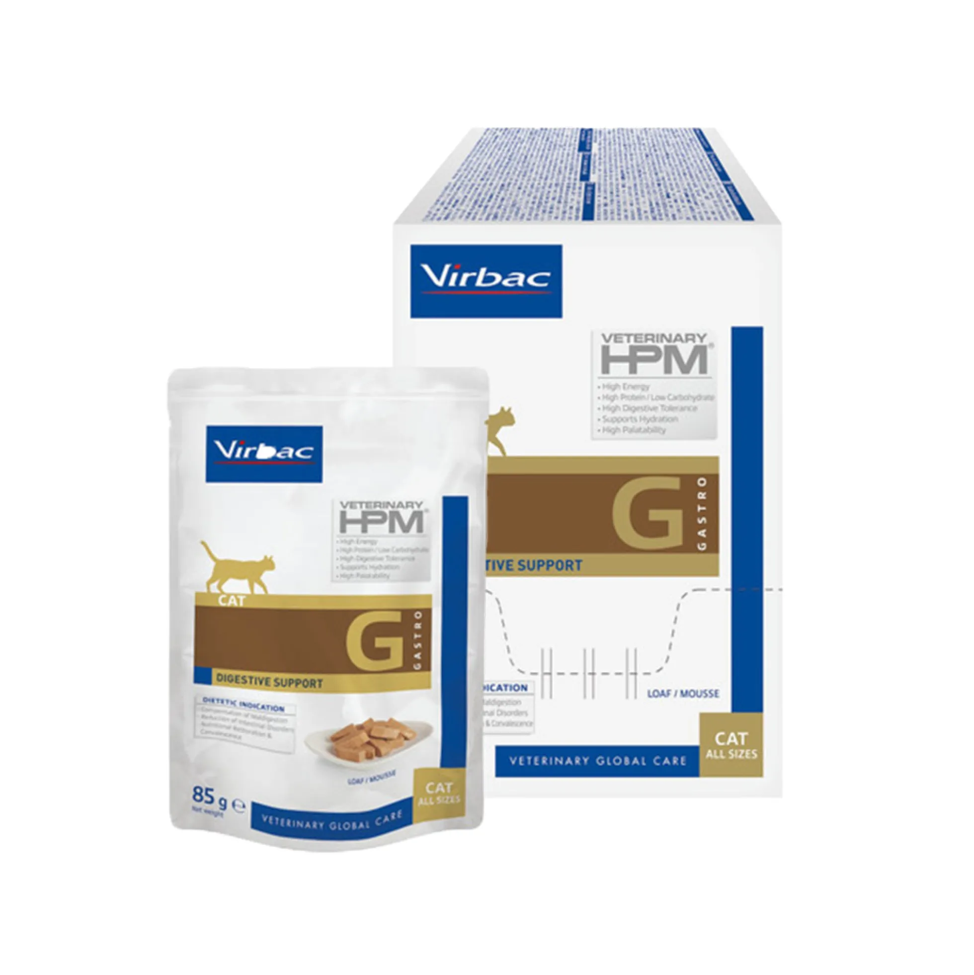 Veterinary HPM Cat Digestive Support - Buste Cibo Umido