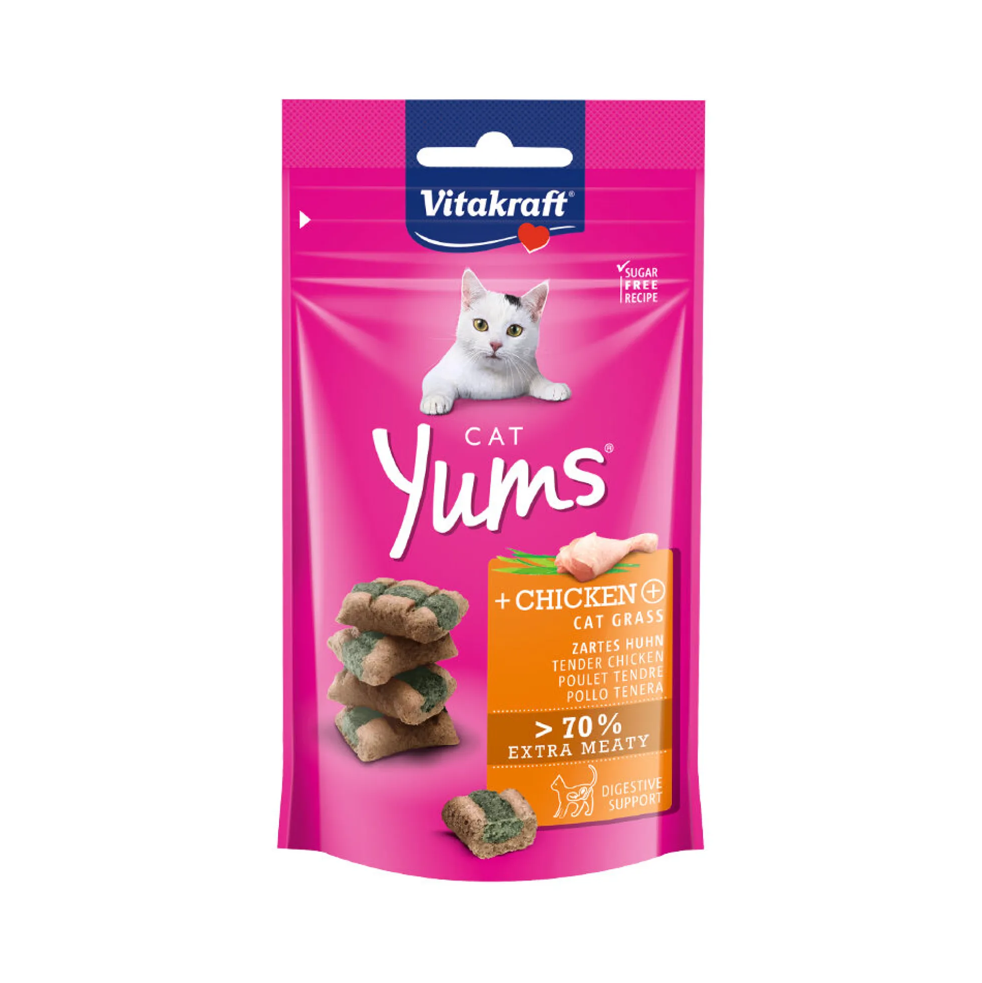 Vitakraft Cat Yums - Pollo e erba per gatti