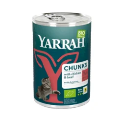 Yarrah - Cibo Umido Gatto Lattina Chunks con Pollo & Manzo Bio