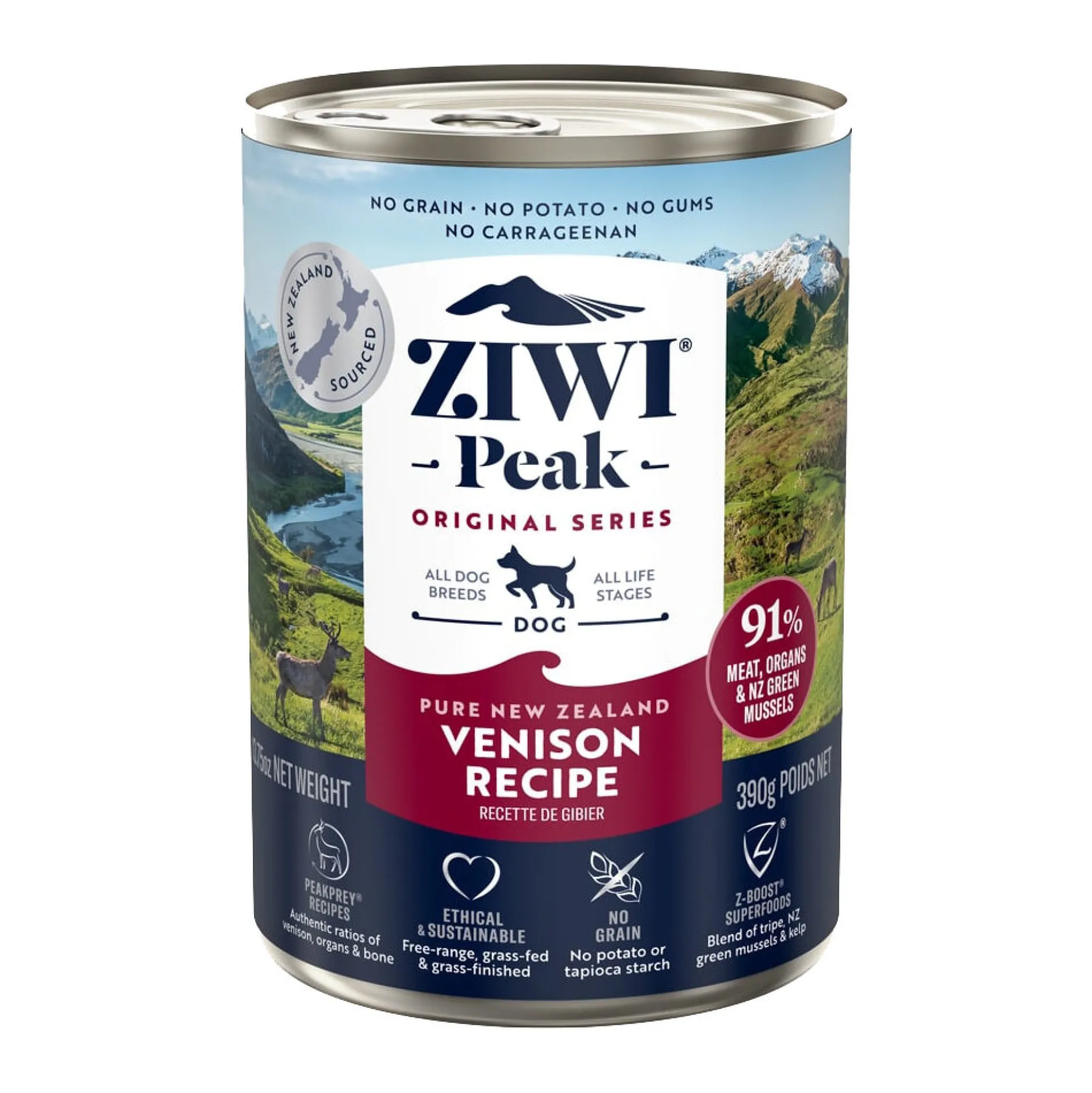 ZIWI Peak Cibo per Cani - Cervo - Lattina